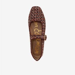 Sam Edelman Michaela Brown Boucle Tweed Mary Jane Flats